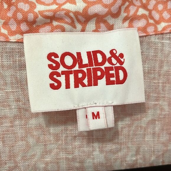 SOLID & STRIPED The Cabana Shirt, Abstract Floral Pink, Size M - Picture 6 of 9